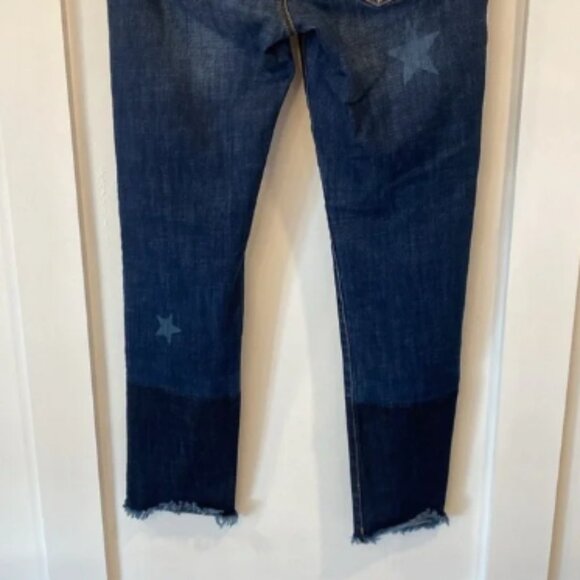 CABI star frayed hem slim straight boyfriend jeans - Picture 7 of 9